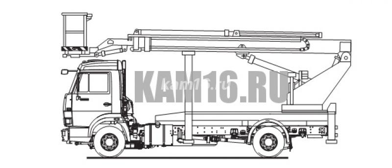 Автогидроподъемник АПТ-18 (шасси КАМАЗ-4308 4х2)