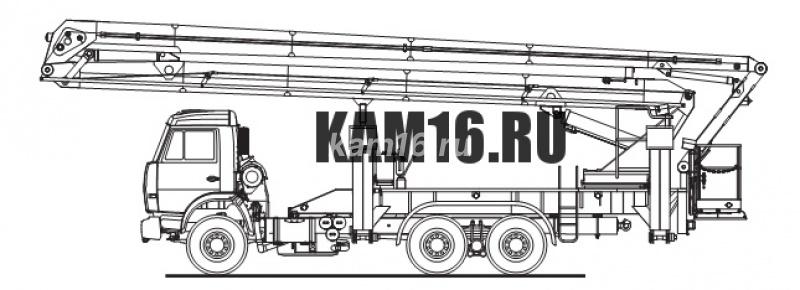 Автогидроподъемник ВС-28К (шасси КАМАЗ-65115 6х4)